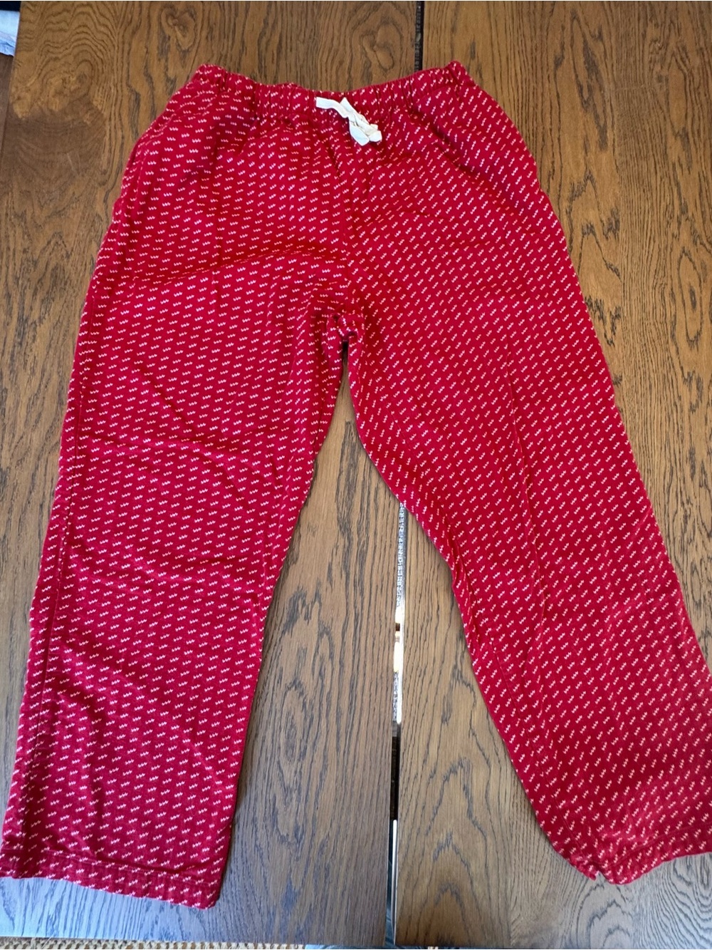 L.L. Bean Red flannel Pajama Pants Pockets Cotton Cozy winter Fall M Petite